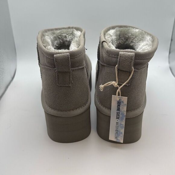 CUSHIONAIRE Hippy Women’s Platform Ankle Boots SIZE 7 GREY - Picture 4 of 7